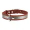 Ошейник CoLLaR со светоотражающей лентой (ширина 35мм, длина 48-63см) коричневый
