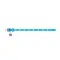 Нашийник для собак шкіряний WAUDOG Glamour з QR паспортом, візерунок "Зірочка", світлонакопичувальний/світловідбивний, XS, Ш 12 мм, Дов 19-25 см блакитний