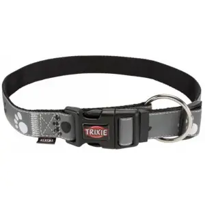 Нашийник Trixie Silver Reflect для собак, світловідбиваючий, L-XL: 40-65 см/25 мм, сірий