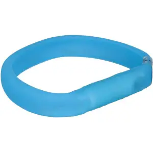 Нашийник Trixie Flash для собак, силіконовий, з підсвічуванням та USB, M-L: 50 cм/30 мм, синій