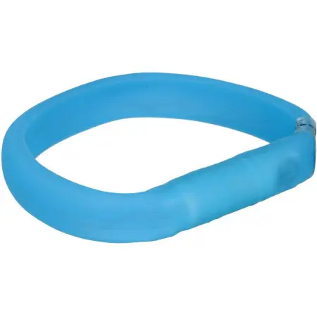 Нашийник Trixie Flash для собак, силіконовий, з підсвічуванням та USB, M-L: 50 cм/30 мм, синій