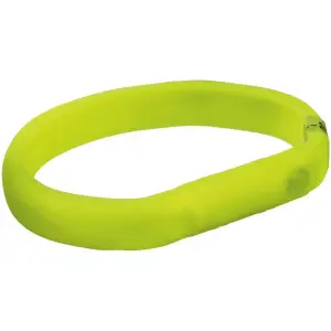 Нашийник Trixie Flash для собак, силіконовий, з підсвічуванням та USB, M-L: 50 cм/18 мм, зелений