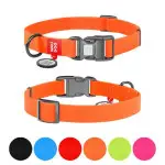Нашийник для собак водостійкий WAUDOG Waterproof c QR паспортом, пластикова пряжка-фастекс, Ш 20 мм, Дов 28-40 см, помаранчевий