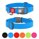 Ошейник для собак водостойкий WAUDOG Waterproof c QR паспортом, пластиковый фастекс, XXL, Ш 40 мм, Дл 46-70 см, голубой