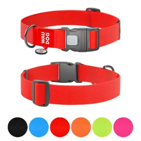 Ошейник для собак водостойкий WAUDOG Waterproof c QR паспортом, пластиковый фастекс, XXL, Ш 40 мм, Дл 46-70 см, красный