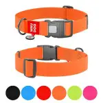 Ошейник для собак водостойкий WAUDOG Waterproof c QR паспортом, пластиковый фастекс, XXL, Ш 40 мм, Дл 46-70 см, оранжевый