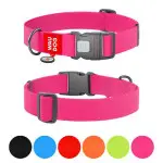 Ошейник для собак водостойкий WAUDOG Waterproof c QR паспортом, пластиковый фастекс, XXL, Ш 40 мм, Дл 46-70 см, розовый