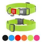 Ошейник для собак водостойкий WAUDOG Waterproof c QR паспортом, пластиковый фастекс, XXL, Ш 40 мм, Дл 46-70 см, салатовый