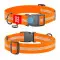 Ошейник для собак водостойкий WAUDOG Waterproof с QR паспортом, светоотражающий, пластиковый фастекс, XXL, Ш 40 мм, Дл 46-70 см, оранжевый