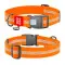 Ошейник для собак водостойкий WAUDOG Waterproof с QR паспортом, светоотражающий, пластиковый фастекс, XXL, Ш 40 мм, Дл 46-70 см, оранжевый
