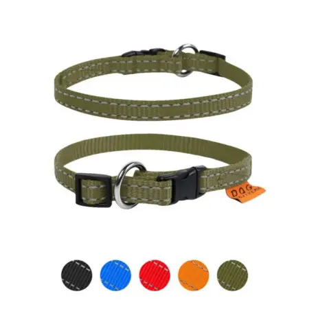 Ошейник Dog Extreme нейлоновый регулируемый (ширина 14мм, длина 23-35см) хаки