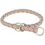 Ошейник Trixie Cavo полуудавка для собак L–XL 52–60 см d 18 мм розовый/песочный
