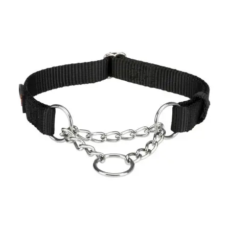 Нашийник Trixie Premium для собак, з металевим ланцюжком, L-XL: 45-70 см/25 мм, чорний
