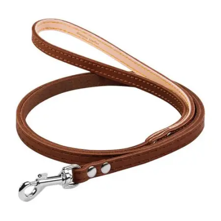 Поводок CoLLaR одинарный, непрошитый (ширина 8мм, длина 122см) коричневый
