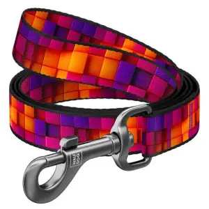 Поводок для собак нейлоновый WAUDOG Nylon, рисунок "Кубы 3Д", М, Ш 20 мм, Дл 200 см