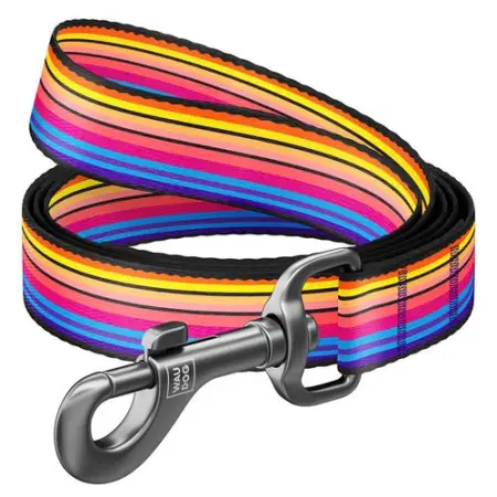 Повідець для собак нейлоновий WAUDOG Nylon, малюнок "Лінія 1", Ш 25 мм, Дов 122 см