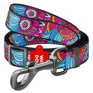 Поводок для собак нейлоновый WAUDOG Nylon, рисунок "Лето", регулируемый, Ш 15 мм, Дл 152-183 см