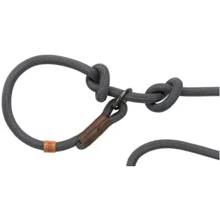 Повідець для собак Trixie Retriever Be Nordic нейлон S–M, 1.70м d 8мм, темно сірий/коричневий