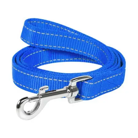 Поводок Dog Extreme нейлоновый двойной (ширина 25мм, длина 122см) голубой