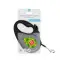 Поводок-рулетка для собак WAUDOG R-leash, рисунок Авокадо, M, до 25 кг, 5 м, светоотражающая лента черный