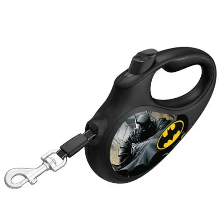 Поводок-рулетка для собак WAUDOG R-leash, рисунок Бэтмен Черный, L, до 50 кг, 5 м, светоотражающая лента черный