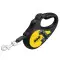 Поводок-рулетка для собак WAUDOG R-leash, рисунок Бэтмен Желтый, M, до 25 кг, 5 м, светоотражающая лента черный