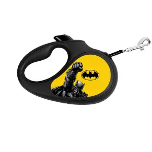 Повідець-рулетка для собак WAUDOG R-leash, малюнок "Бетмен Жовтий", S, до 15 кг, 5 м, світловідбиваюча стрічка