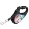 Повідець-рулетка для собак WAUDOG R-leash, малюнок "Харлі Квін", XS, до 12 кг, 3 м, світловідбиваюча стрічка чорний