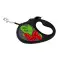 Повідець-рулетка для собак WAUDOG R-leash, малюнок "Калина", M, до 25 кг, 5 м, світловідбиваюча стрічка чорний