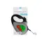 Поводок-рулетка для собак WAUDOG R-leash, рисунок Калина, S, до 15 кг, 5 м, светоотражающая лента черный
