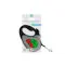 Повідець-рулетка для собак WAUDOG R-leash, малюнок "Калина", XS, до 12 кг, 3 м, світловідбиваюча стрічка чорний