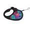Поводок-рулетка для собак WAUDOG R-leash, рисунок Лето, L, до 50 кг, 5 м, светоотражающая лента черный
