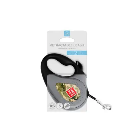 Поводок-рулетка для собак WAUDOG R-leash, рисунок Милитари, XS, до 12 кг, 3 м, светоотражающая лента