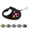 Повідець-рулетка для собак WAUDOG R-leash, малюнок "NASA", M, до 25 кг, 5 м, світловідбиваюча стрічка чорний