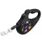 Повідець-рулетка для собак WAUDOG R-leash, малюнок "NASA", M, до 25 кг, 5 м, світловідбиваюча стрічка чорний
