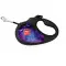 Повідець-рулетка для собак WAUDOG R-leash, малюнок "NASA21", XS, до 12 кг, 3 м, світловідбиваюча стрічка чорний