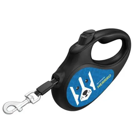 Повідець-рулетка для собак WAUDOG R-leash, малюнок "Патрон", L, до 50 кг, 5 м, світловідбиваюча стрічка