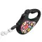Поводок-рулетка для собак WAUDOG R-leash, рисунок Пончики, L, до 50 кг, 5 м, светоотражающая лента черный