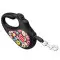 Поводок-рулетка для собак WAUDOG R-leash, рисунок Пончики, M, до 25 кг, 5 м, светоотражающая лента черный