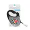 Поводок-рулетка для собак WAUDOG R-leash, рисунок Пончики, M, до 25 кг, 5 м, светоотражающая лента черный
