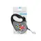 Поводок-рулетка для собак WAUDOG R-leash, рисунок Пончики, S, до 15 кг, 5 м, светоотражающая лента черный