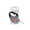 Поводок-рулетка для собак WAUDOG R-leash, рисунок Пончики, XS, до 12 кг, 3 м, светоотражающая лента черный