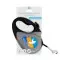 Повідець-рулетка для собак WAUDOG R-leash, малюнок "Прапор", L, до 50 кг, 5 м, світловідбиваюча стрічка чорний