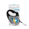 Повідець-рулетка для собак WAUDOG R-leash, малюнок "Прапор", M, до 25 кг, 5 м, світловідбиваюча стрічка чорний