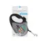 Поводок-рулетка для собак WAUDOG R-leash, рисунок Космос. Ракетостроение, светоотражающая лента, M, до 25 кг, 5 м черный