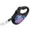Повідець-рулетка для собак WAUDOG R-leash, малюнок "Рік та Морті 1", XS, до 12 кг, 3 м, світловідбиваюча стрічка чорний