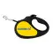 Повідець-рулетка для собак WAUDOG R-leash, малюнок "Сміливість", L, до 50 кг, 5 м, світловідбиваюча стрічка чорний