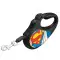 Поводок-рулетка для собак WAUDOG R-leash, рисунок Супермен Герой, M, до 25 кг, 5 м, светоотражающая лента черный