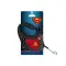 Поводок-рулетка для собак WAUDOG R-leash, рисунок Супермен Лого Красный, S, до 15 кг, 5 м, светоотражающая лента черный