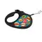 Поводок-рулетка для собак WAUDOG R-leash, рисунок ВАУ, M, до 25 кг, 5 м, светоотражающая лента черный